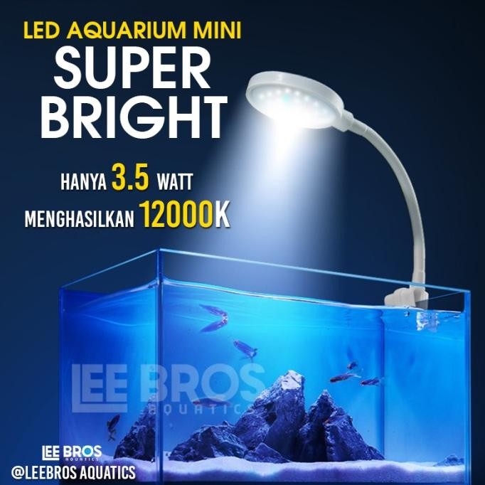Lampu Aquarium Mini / LED Aquarium / Lampu Aquarium Jepit
