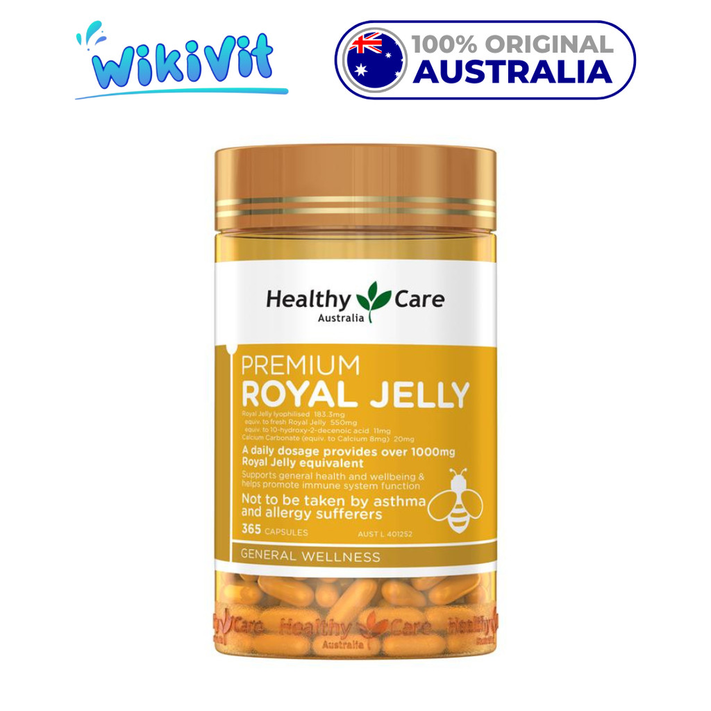 HEALTHY CARE Royal Jelly 1000mg 365 Capsules - ORIGINAL AUSTRALIA / Royal Jelly 1000 mg 365 Kapsul
