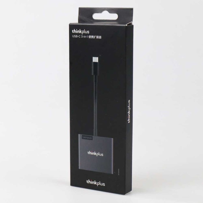Lenovo ThinkPlus Adapter Converter USB TYPE C TO VGA HDMI USB PORT 4K