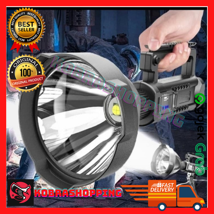 PROMO Senter Sorotan Genggam Isi Ulang 90000 Lumen Tinggi
