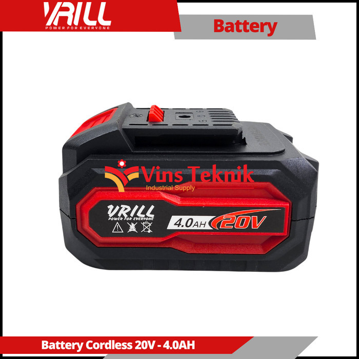 VRILL Battery Baterai Cordless 20V 4.0AH