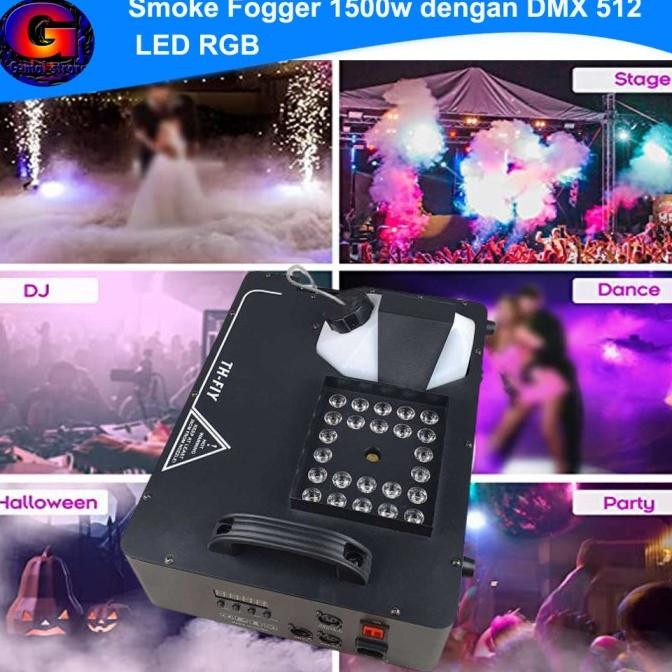 Smoke machine 1500w fog machine Mesin asap led 1500w