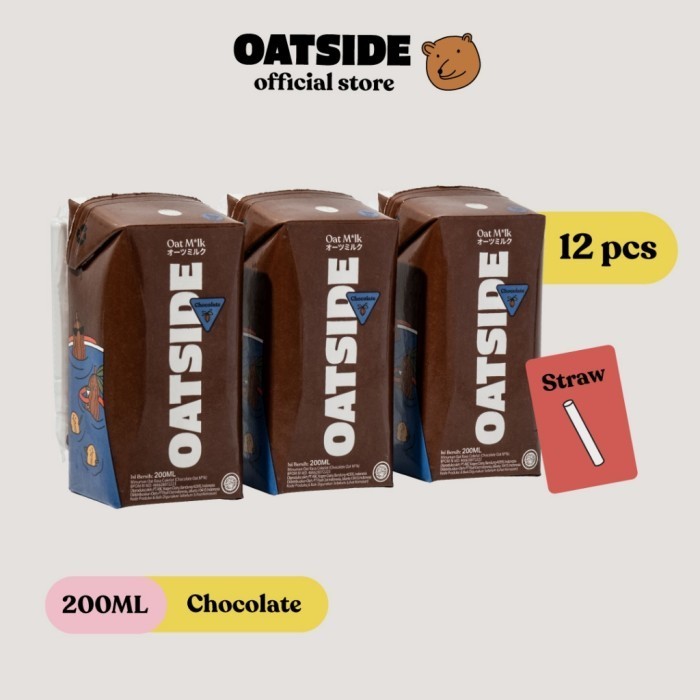 

TERLARIS TERLARIS OATSIDE MINI STRAW OAT MILK CHOCOLATE 200ML (12PCS) (KEMASAN DENGAN SEDOTAN) SUSU