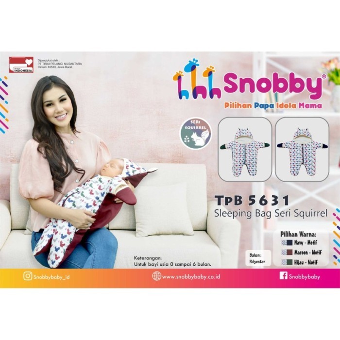 Promo! Snobby Sleeping Bag Kantong Tidur Bayi Squirrel Series