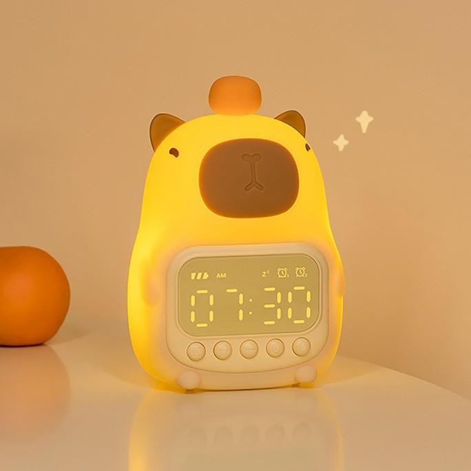 

TOKKADO Capybara Jam Meja Digital Lampu Tidur Alarm Weker Kapibara Lucu DS