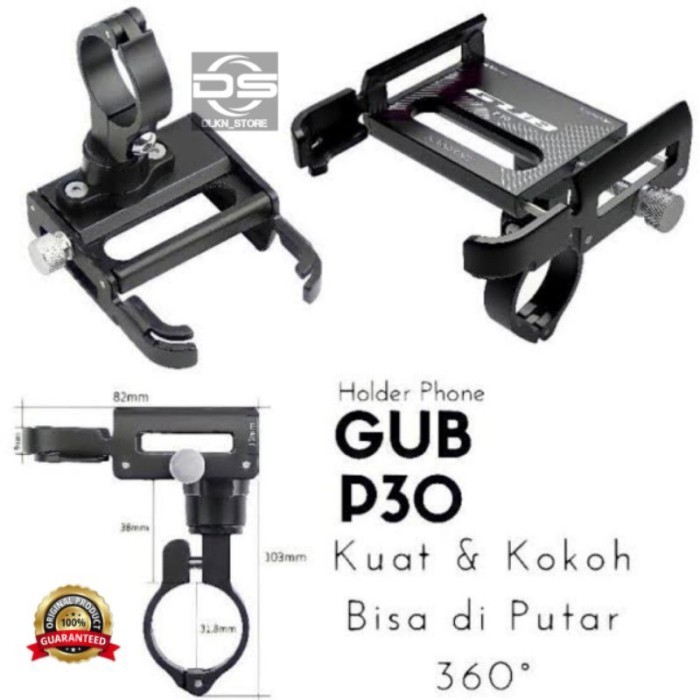 Holder Hp Gub P30 Original Paket Lengkap + Dudukan Breket Spion Rizo