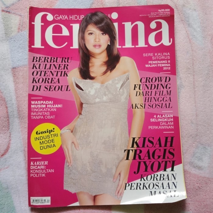 Buku majalah Femina No.04 Febuari 2013 Cover Sere K. F Sitorus Original Preloved