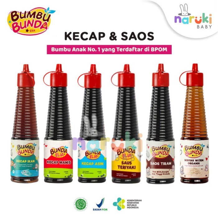

BERMUTU Bumbu Bunda Elia Kecap dan Saus Organik Kecap Saos MPASI Bayi