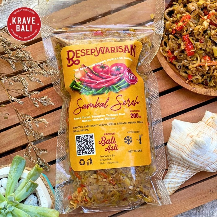 

EKSLUSIF Sambal Sereh Resesp Warisan 200 gr - Sambal Bali Asli - Krave Bali