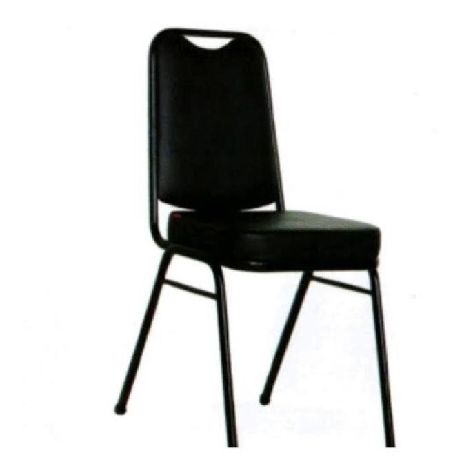 Kursi susun coating hitam