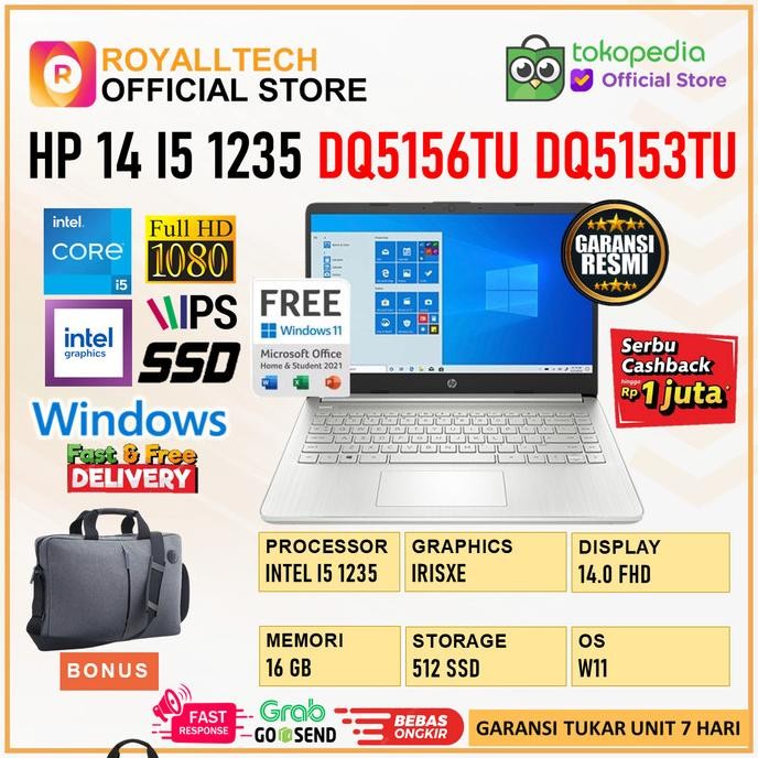 Laptop Hp 14S I5 8Gb 512 Ssd Irisxe W11 Ohs 14" Ips