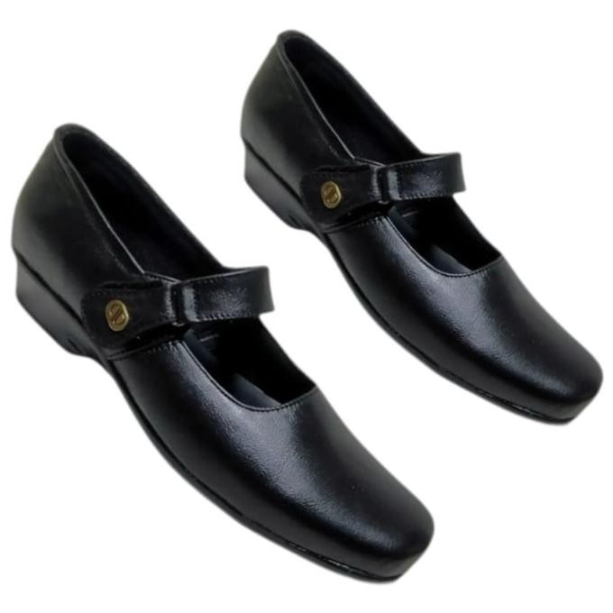 Sepatu pantofel sekolah paskibra wanita kulit asli