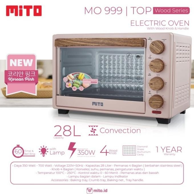 Sale Oven Mito Listrik Mo 999 Top 28L Rotisserie Pemanggang Ayam Kue Mo999
