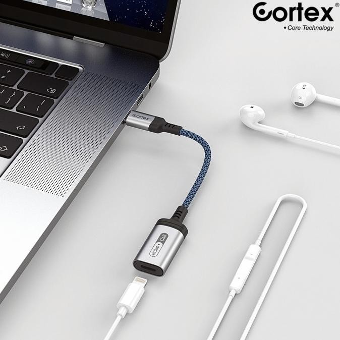 cortex mh306 tipe c to lightning splitter type c adapter converter stok terbatas