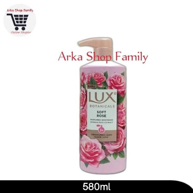 LUX Botanicals Soft Rose Sabun Mandi Cair Pump / Botol 580 ml