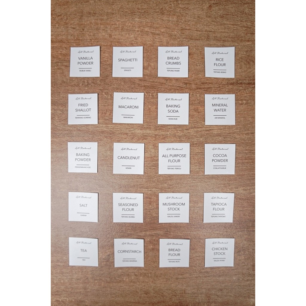 

DISKON PAKET - Label bumbu dapur waterproof ( 20 pcs )