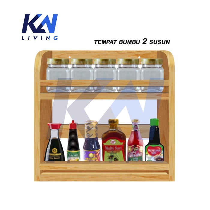 

HEMAT Tempat Penyimpanan Bumbu Dapur 2 tingkat set serbaguna