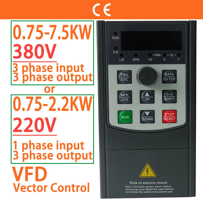 380V OR 220V VECTOR CONTROL VFD VARIABLE FREQUENCY DRIVE CONVERTER