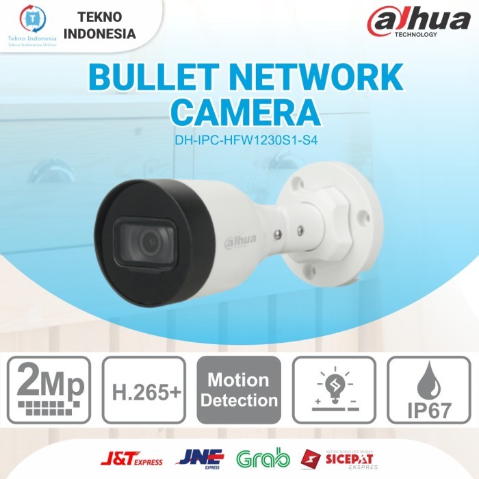 Diskon Dahua Ipc Hfw1230S1 2Mp H.265 Ir Bullet Ip Camera Hfw1230S1P Outdoor