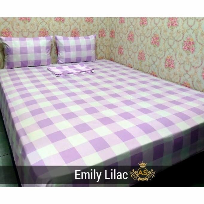 Diskon Sprei Aesthetic Kotak Sperei Estetik Seperei Korea Emily Lilac