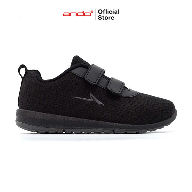 Ando Official Sepatu Sneakers Nitta Duo V Remaja - Hitam/Hitam