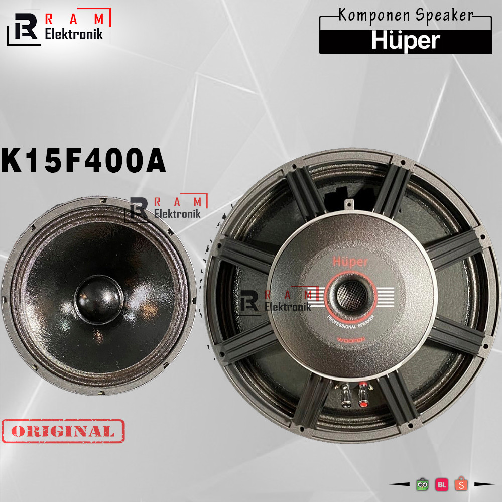 HUPER K15F400 / K15 F400 Komponen Speaker 15 Inch Max 800 Watt ORIGINAL