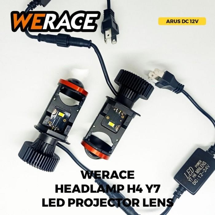 [Werace] Led Headlamp H4 Mini Projector Projie Y7D Y7 Superbright Premium