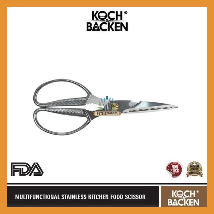 KOCH&BACKEN MULTIFUNCTIONAL STAINLESS KITCHEN FOOD SCISSOR
