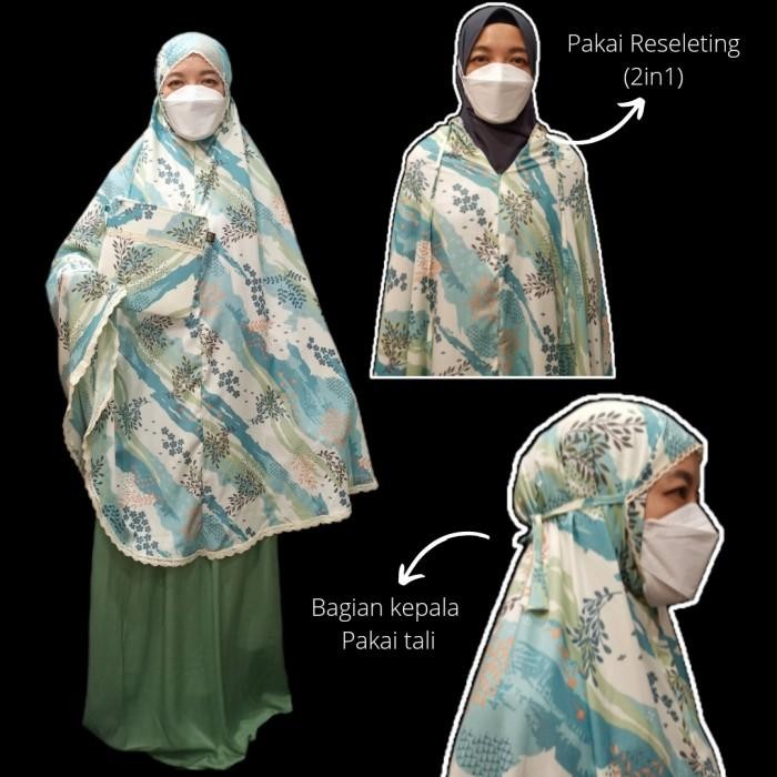 Mukena Rayon Motif 2in1 Premium lembut premium