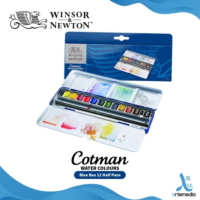 

TERBARU Cat Air Winsor & Newton Cotman Watercolor 12 Half Pan Travel Tin BISA GOSEND!
