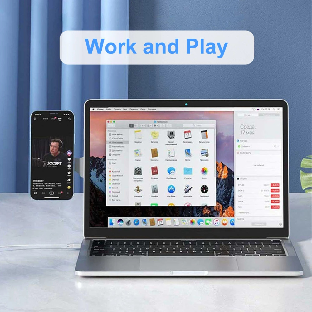 Owzee Store - FONKEN Holder HP Magnetic Monitor Side Mount with Wireless Charger - FK022