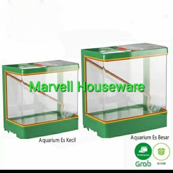 Aquarium Es Kelapa Kecil Acrylic Es Buah + Gayung Lion Star