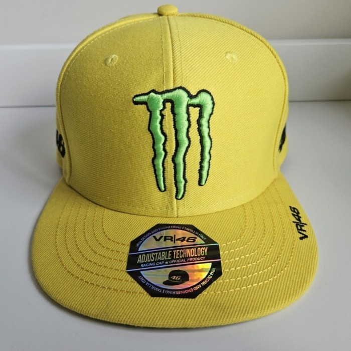 VR46 Valentino 46 Rossi's 2016 Yamaha Sponsor Cap Monster. Topi Unisex