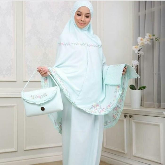Mukena Dewasa Telekung Raudah Tas Dan Mini Sajadah lembut premium