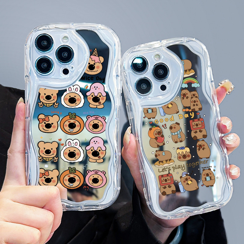 Casing Hp Untuk VIVO S1 VIVO S1 Pro Case Casing Softcase pola Capibala lucu HP Kesing transparan bar