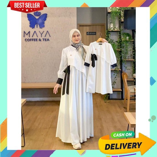 Baju Gamis Anak Ibu Dress Couple Mom Kids Terbaru Gsmis Cupel Orangtua Amak Ghams Mom And Kid Lebara