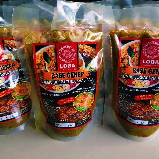 

ASLI BUMBU MASAK KHAS BALI / BASE GENEP LOBA KEMASAN REFILL STANDING H24S