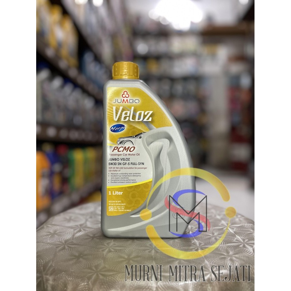 Jumbo Veloz Pcmo Sae 5W-30 Full-Syn Oil Oli Mobil 5 W 5W30 1 L