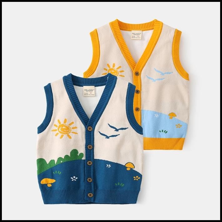 terbaru vest rajut anak laki laki umur 3-8 tahun/ vest knit anak laki import best seller