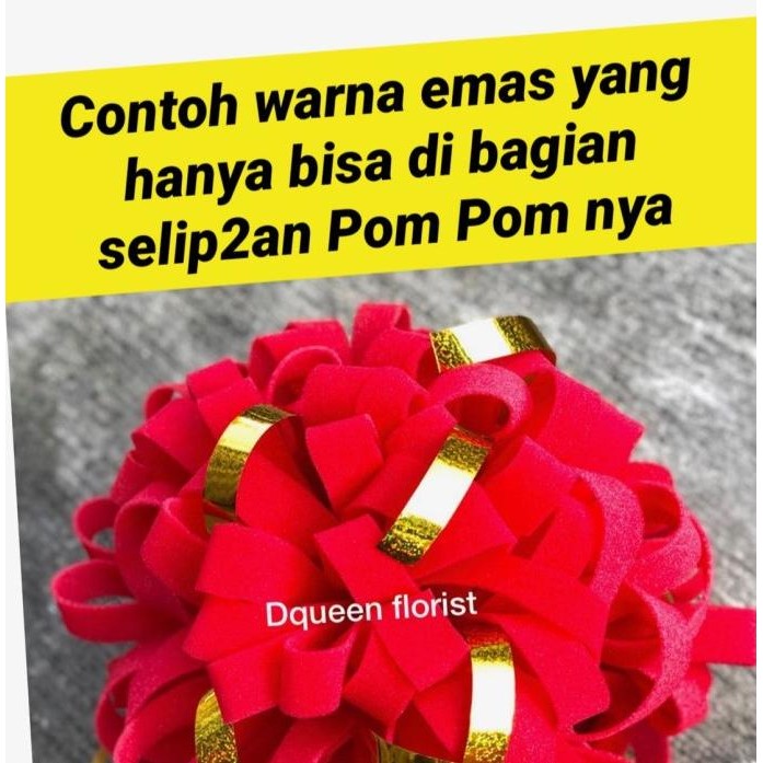 

|| PROMO ~`~ Pita Peresmian Pom Pom diameter 25 cm ||~~~