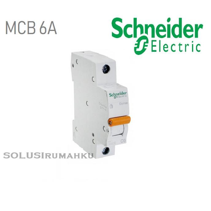 terbaru mcb schneider 6a sni sikring 6 ampere 1300 watt merlin gerin