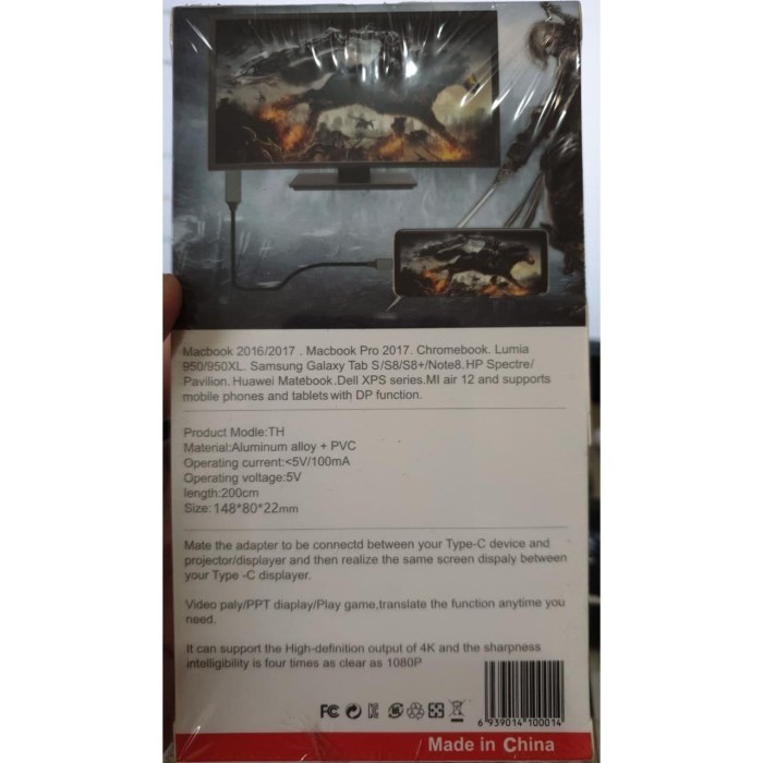 MHL USB 3.1 Type C to HDMI 4K HD Cable Adapter