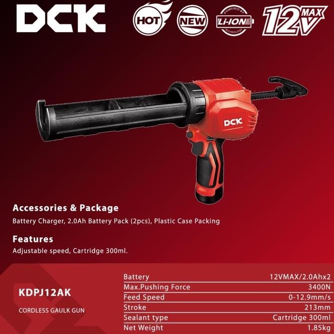 CAULKING GUN CORDLESS DCK