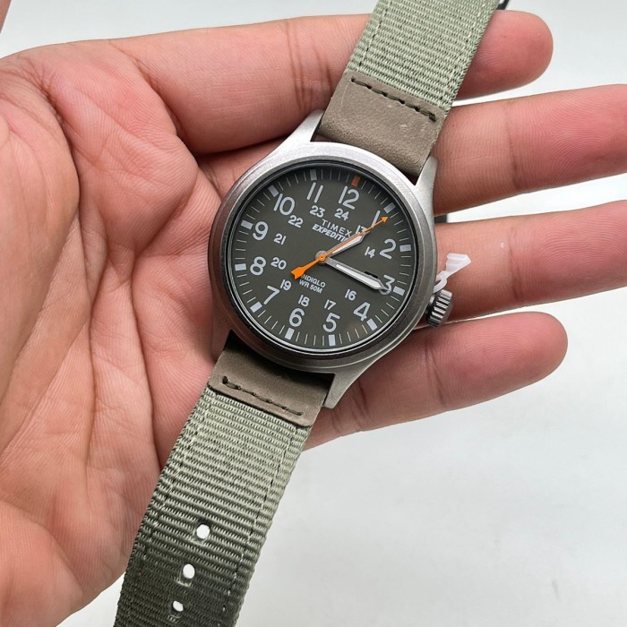 Dijual timex TW4B14000 Mens Expedition Scout Green Fabric Strap Watch Date