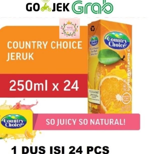 

SALE! COUNTRY CHOICE ORANGE 250ML / COUNTRY CHOICE JERUK 250ML 1 DUS 24PCS