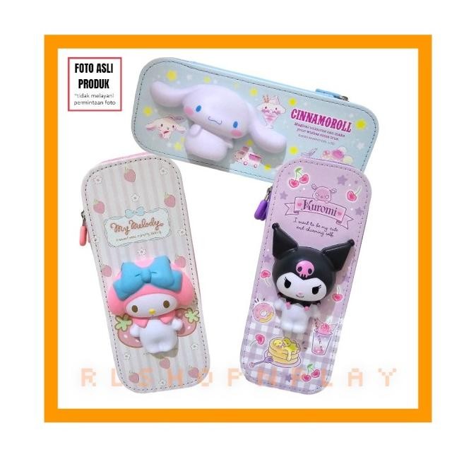 

Kotak Pensil 2 Lapis Sanrio My Melody Kuromi Cinnamonroll Original Dan Terpercaya