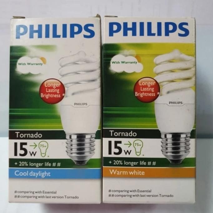 Lampu Tornado Twist Spiral 15W Kuning Putih Philips