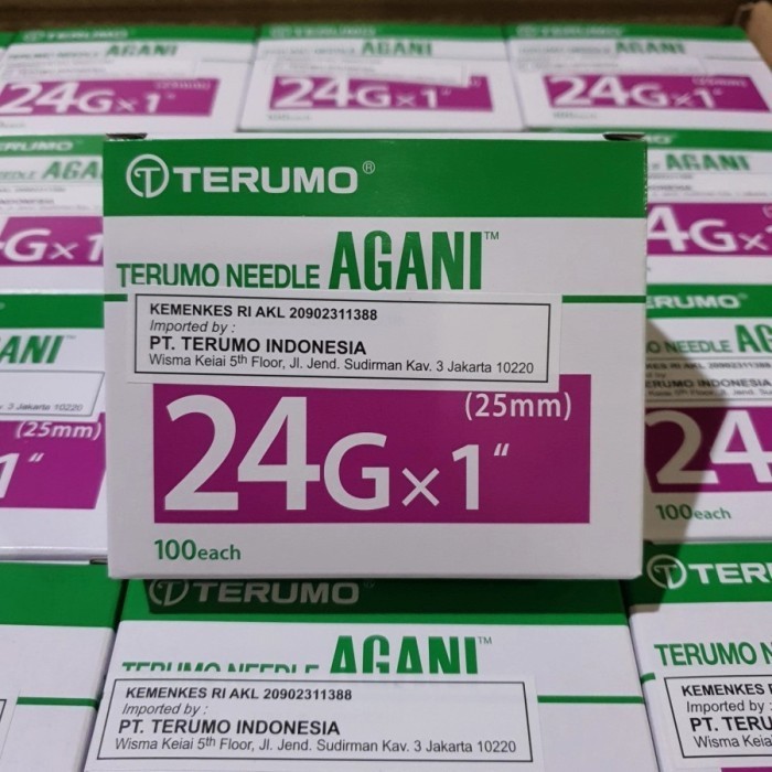 Needle Terumo 24 G AGANI/ Terumo Needle 24 AGANI / Jarum Terumo 24G