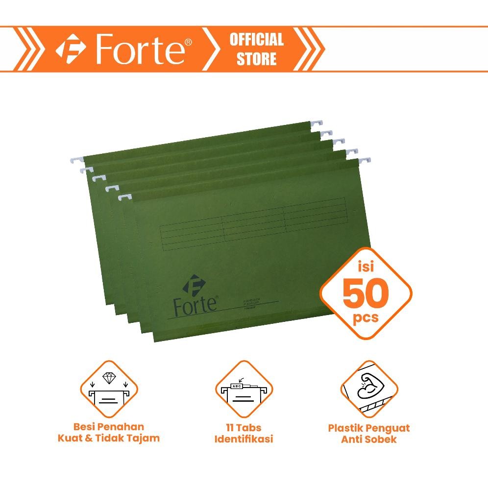 

ZOE [FORTE] [50PCS] MAP GANTUNG SUSPENSION FILE F4 GREEN (HANGMAP)