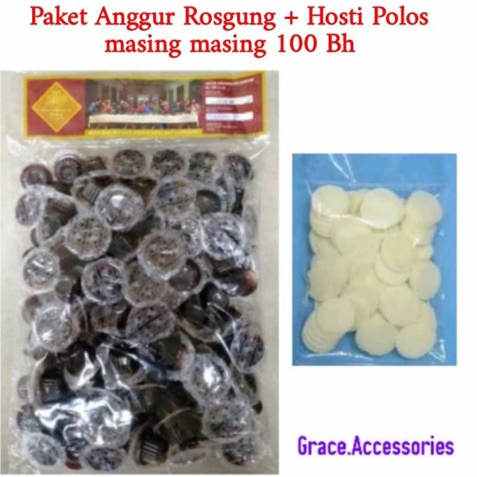 

stav anggur cup rosgung hosti roti perjamuan kudus paket 100 baru